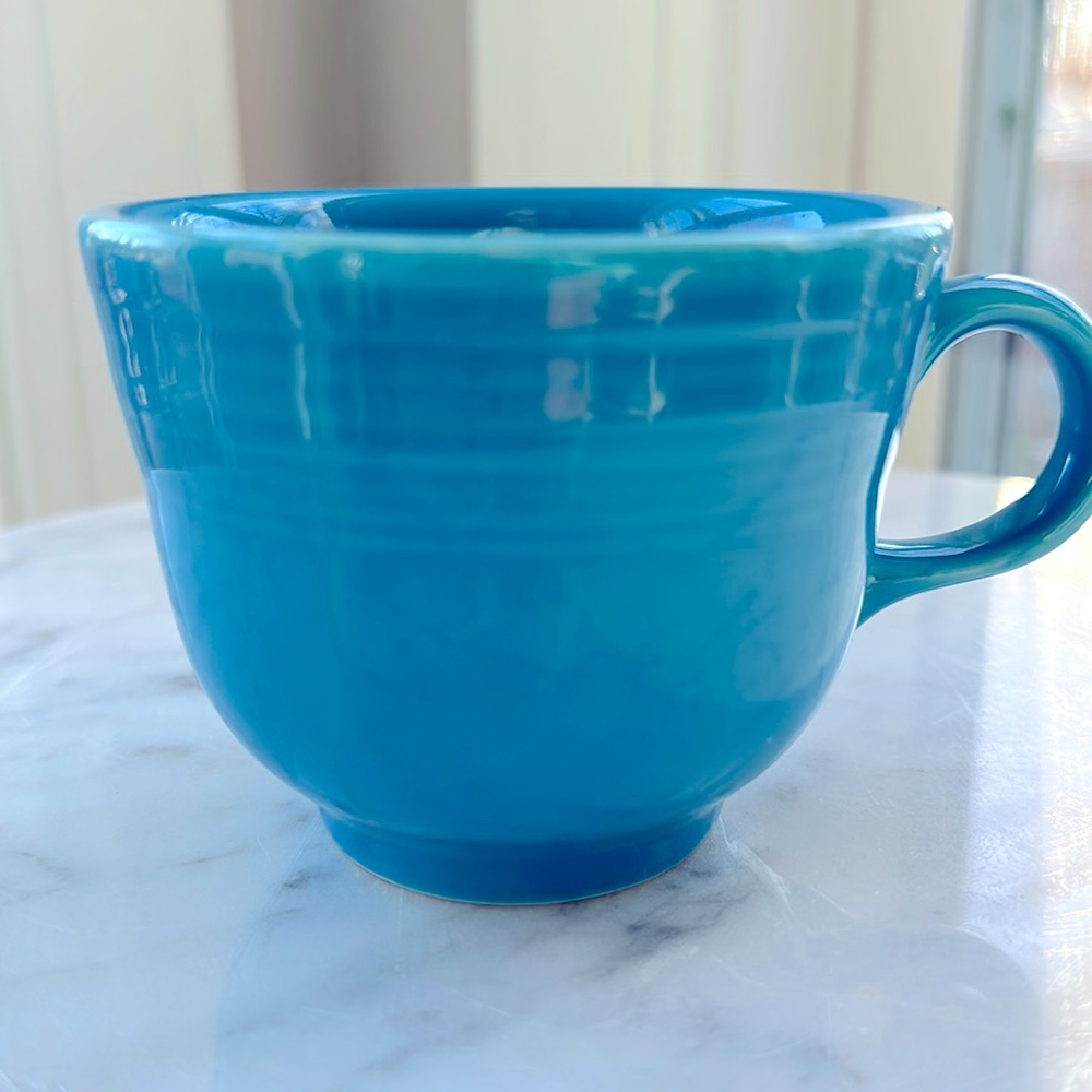 Retired Homer Laughlin Fiesta cup. Peacock.